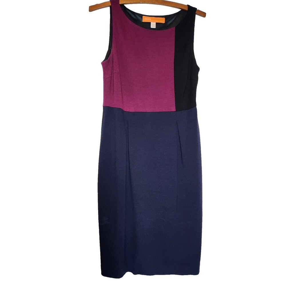 cynthia steffe dress color block midi dress fully lined size 4